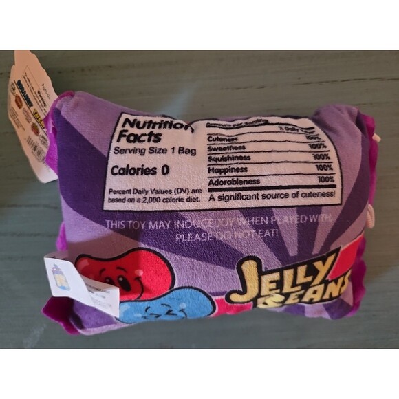 NWT Good Stuff Jelly Beans, sour candy Plush.  In A Zipped Candy Bag , With Tags - Picture 2 of 10